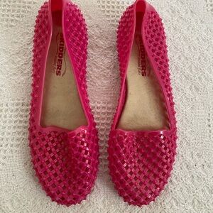 The Original Skidders Hot Pink Studded Flats Women’s Size 8 Preowned